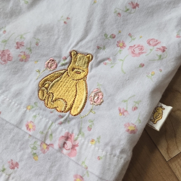 Vintage Y2K Disney Winnie the Pooh white floral cotton dress - Picture 3 of 11